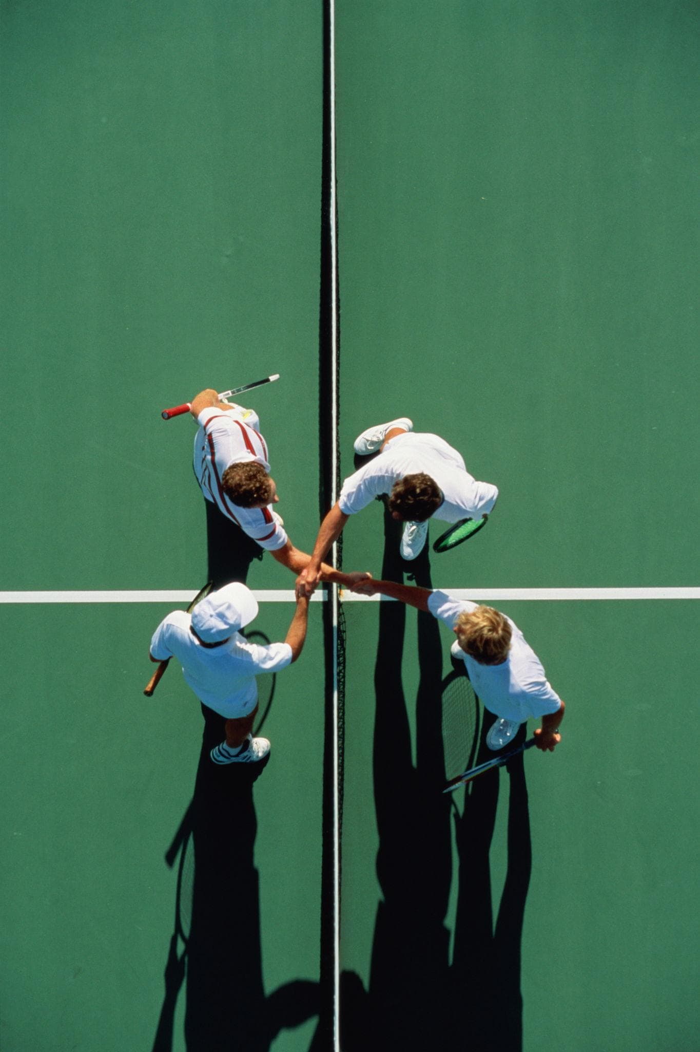 Tennis player portrait on court